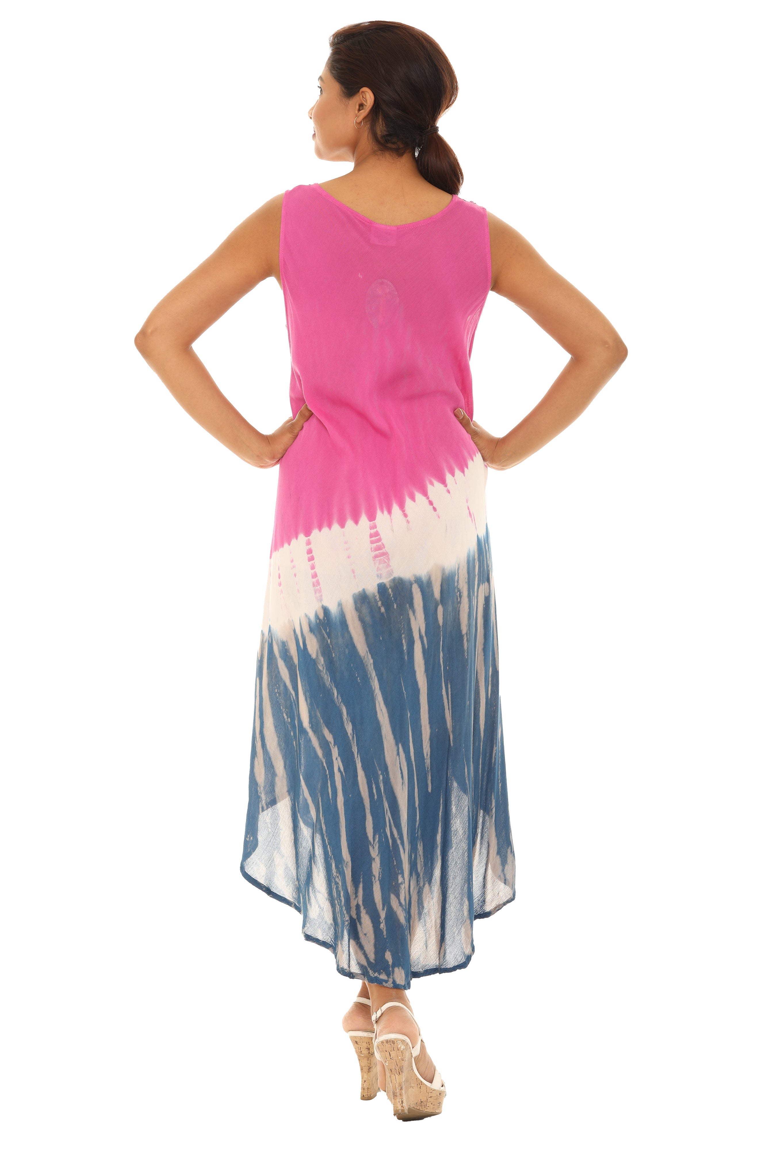 Tie dye Long Rayon Sundress - Shoreline Wear, Inc.