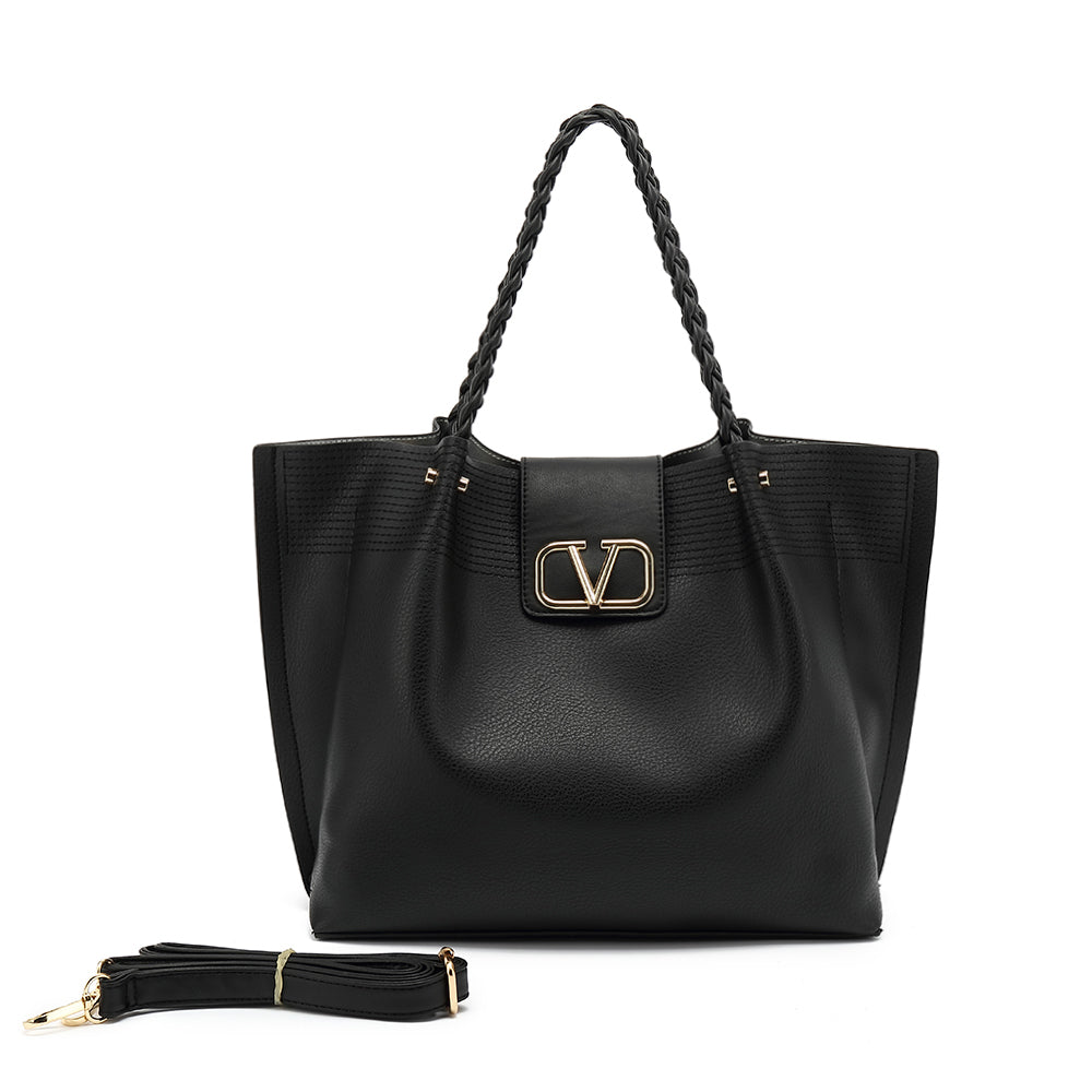Tami V satchel with braided handle - Charming Charlie