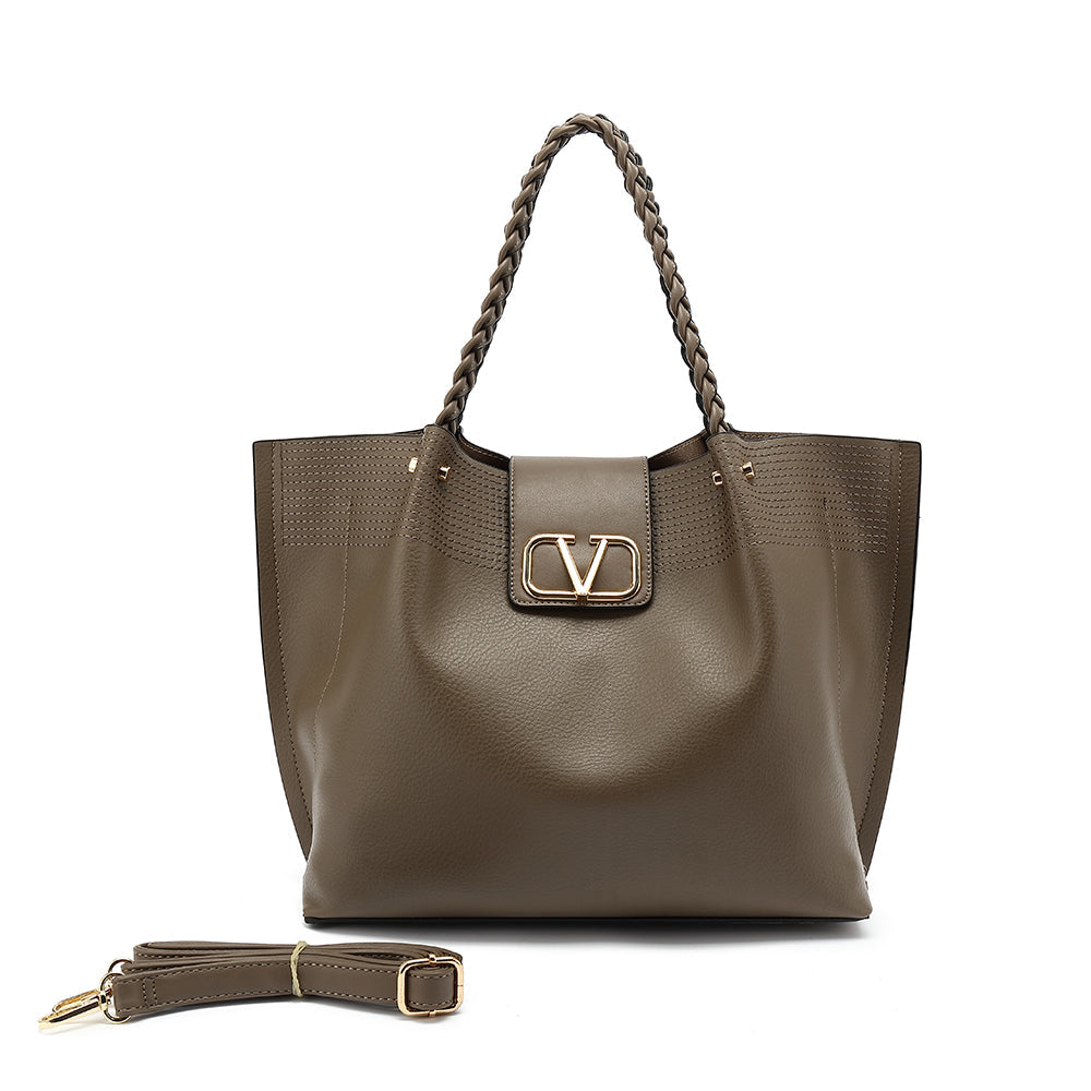 Tami V satchel with braided handle - Charming Charlie