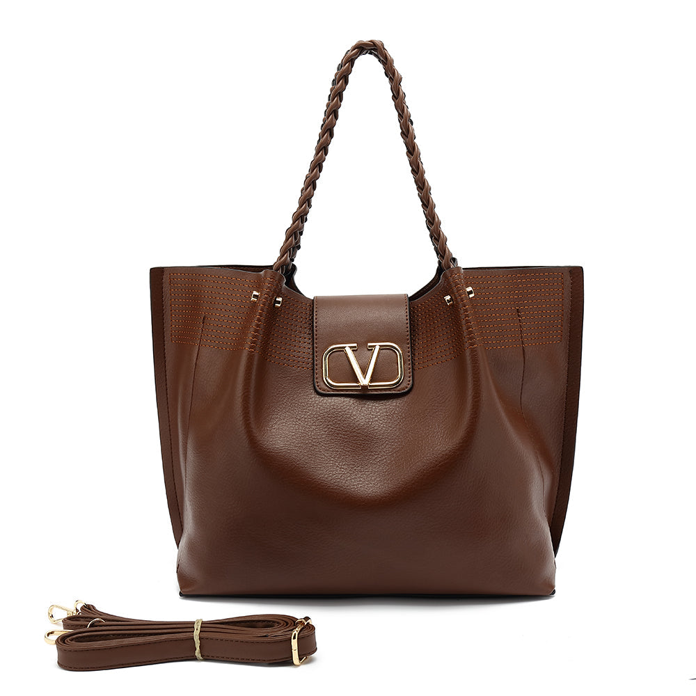 Tami V satchel with braided handle - Charming Charlie
