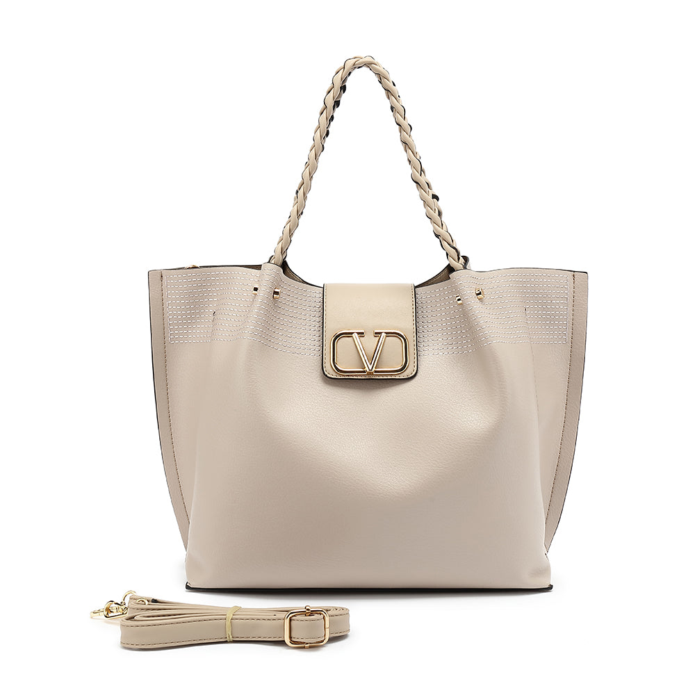 Tami V satchel with braided handle - Charming Charlie