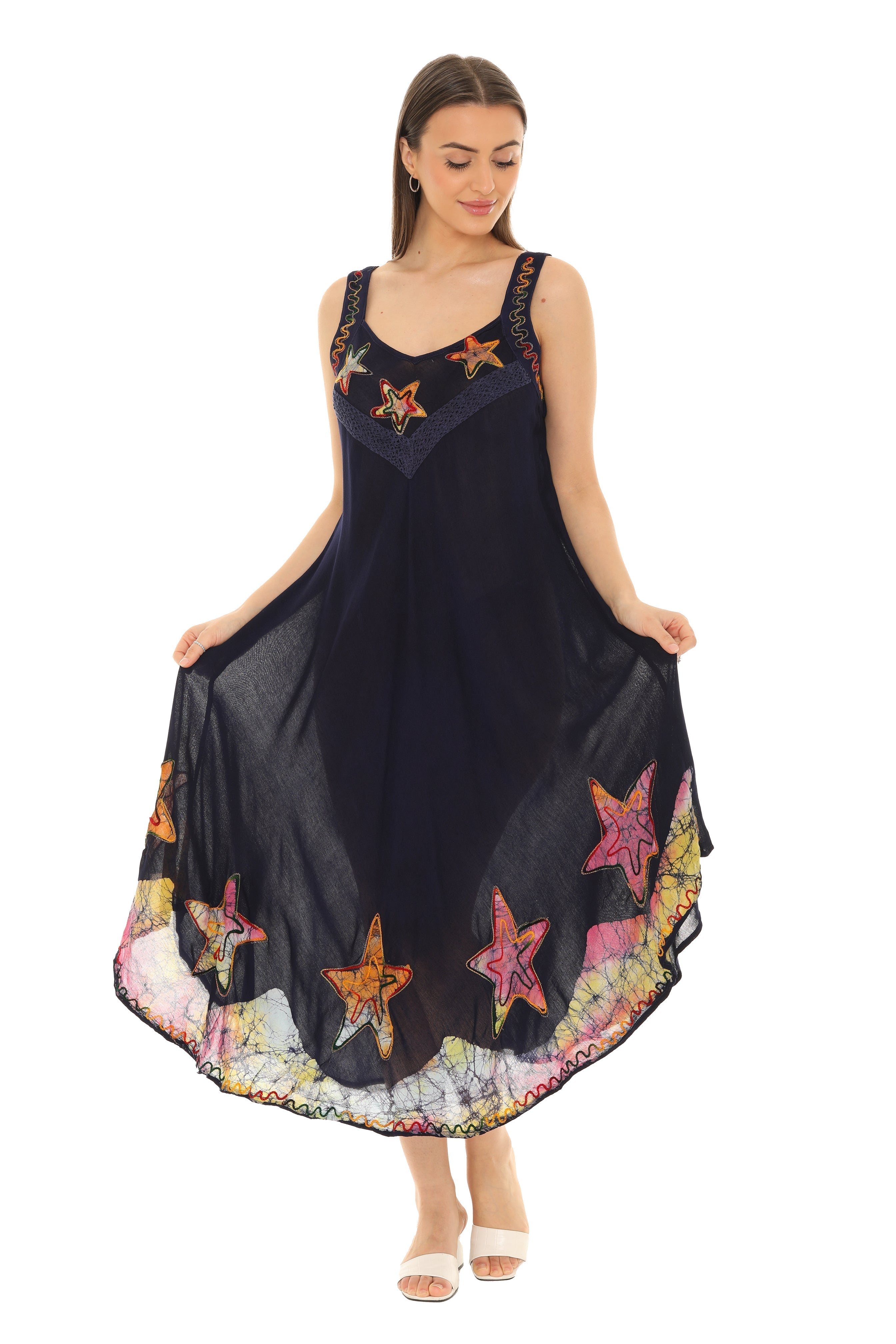 Starfish Sleeveless Midi Dress - Shoreline Wear, Inc.