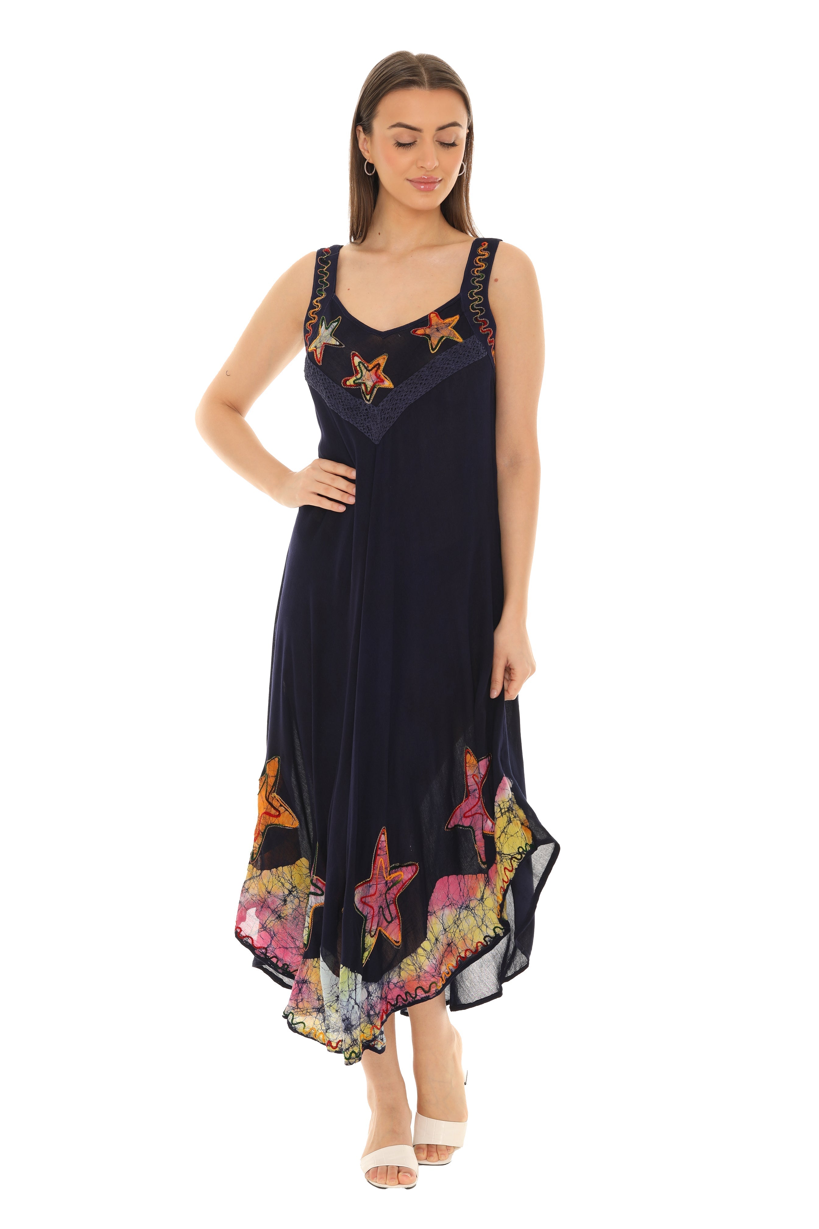 Starfish Sleeveless Midi Dress - Shoreline Wear, Inc.