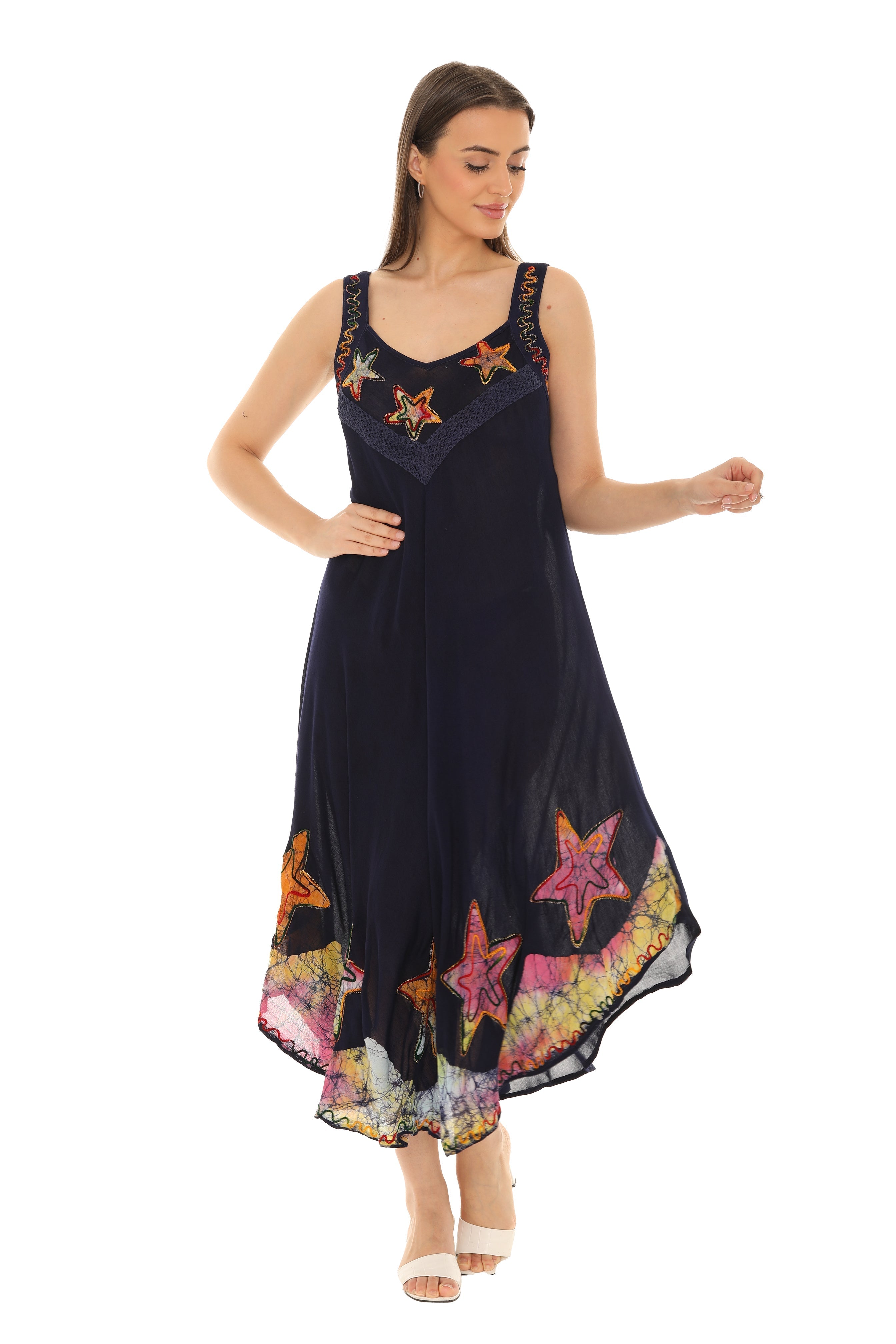Starfish Sleeveless Midi Dress - Shoreline Wear, Inc.
