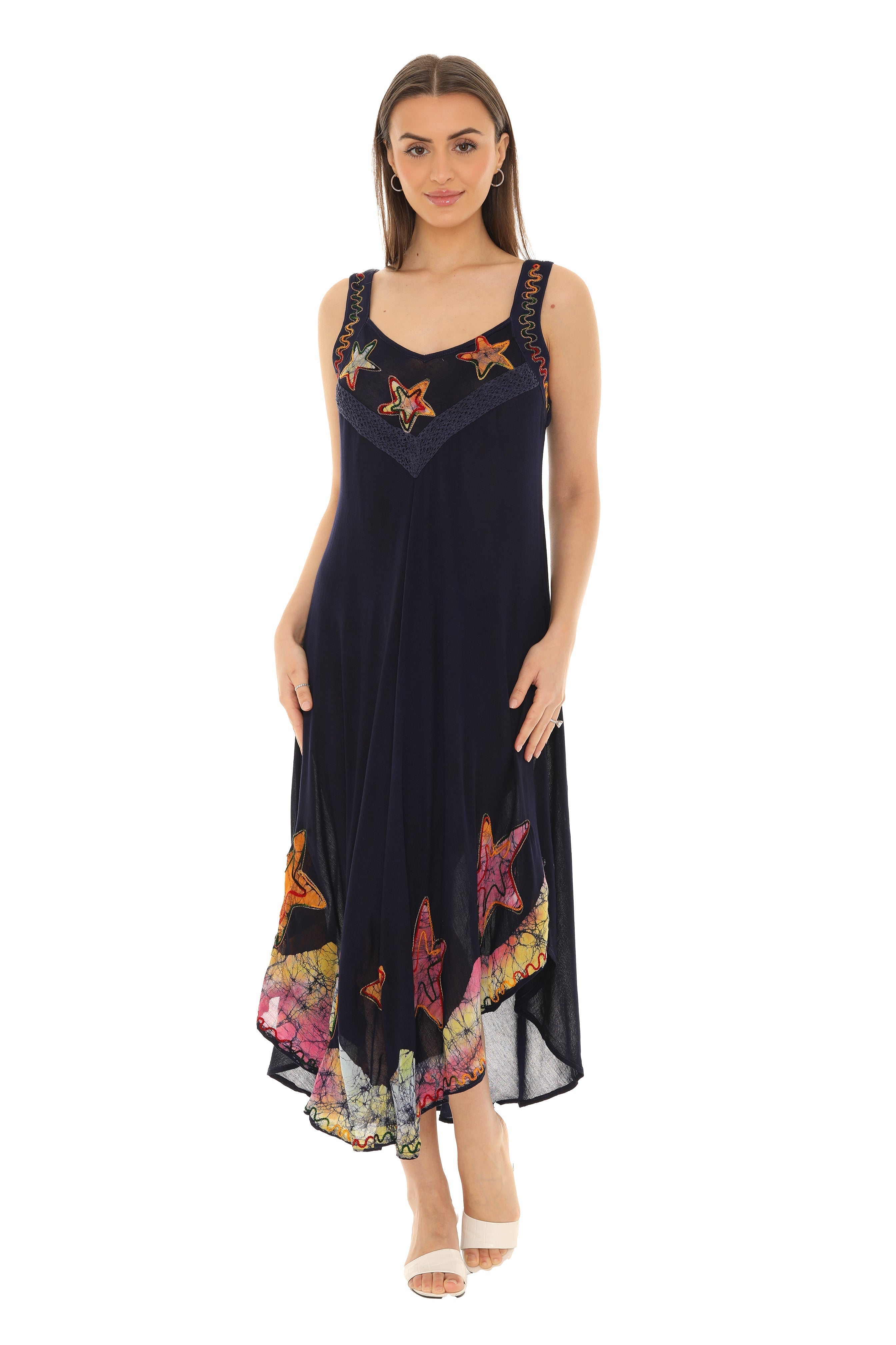 Starfish Sleeveless Midi Dress - Shoreline Wear, Inc.
