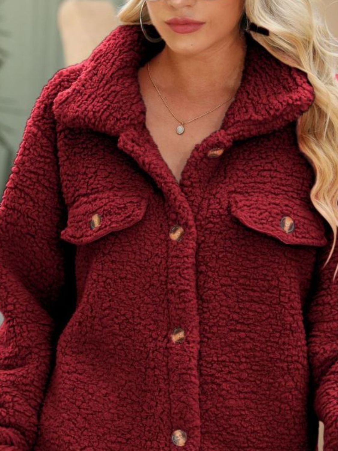 Button Down Collared Coat - Charming Charlie