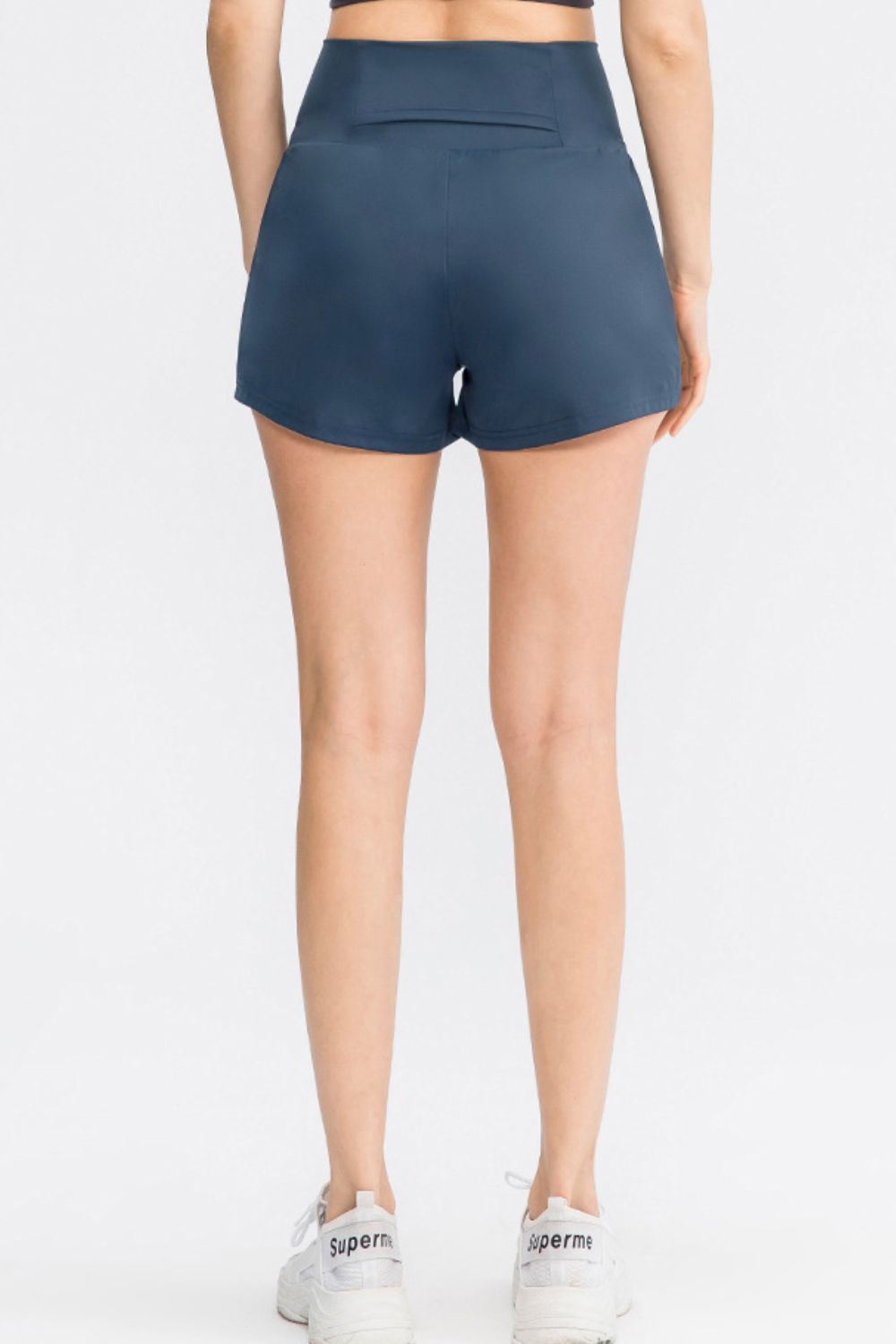 Wide Waistband Sports Shorts with Pockets - Charming Charlie