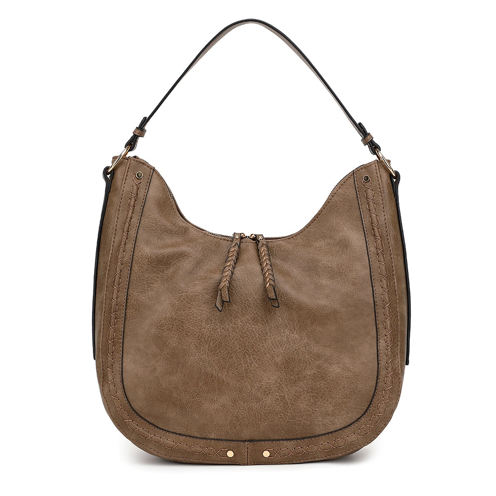 SLOUCHY WHIPSTITCH HOBO - Charming Charlie