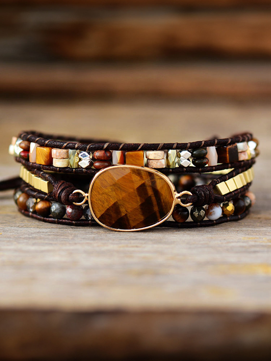 Geometrical Shape Triple-Layer Bracelet - Charming Charlie