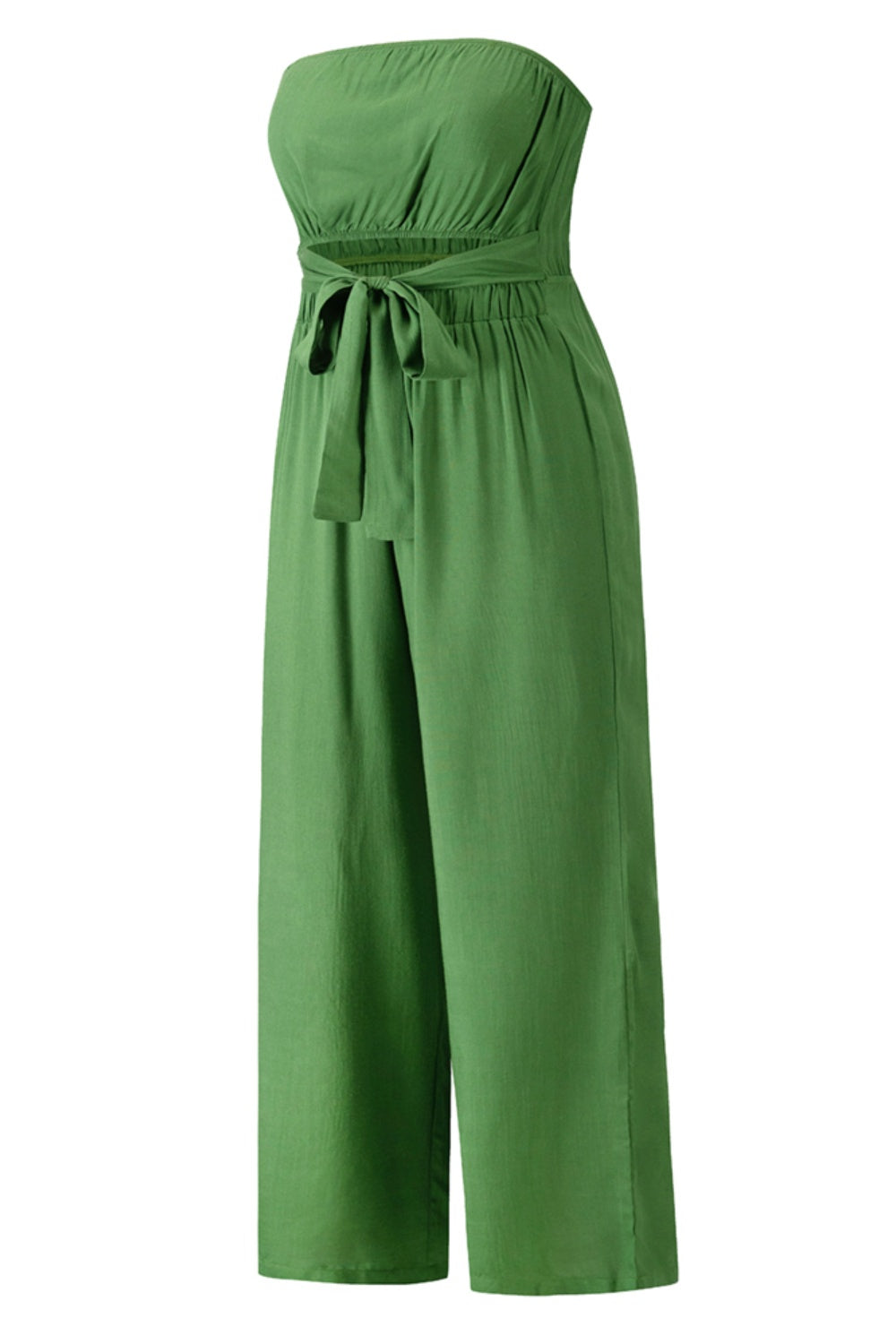 Tied Cutout Tube Wide Leg Jumpsuit - Charming Charlie
