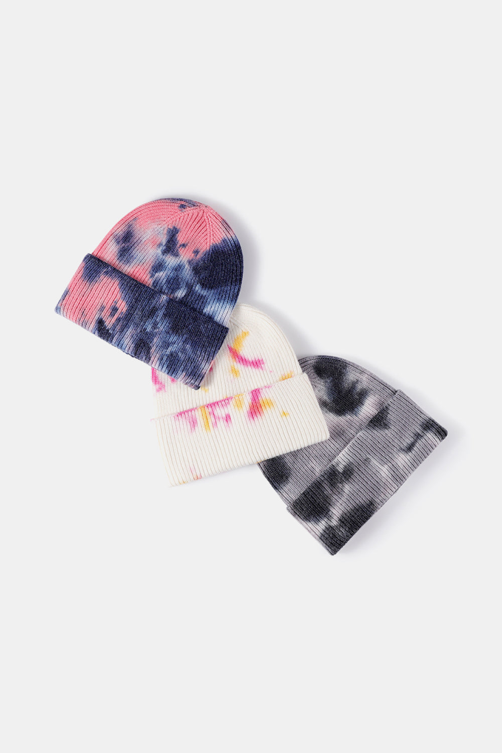 Tie-Dye Cuffed Rib-Knit Beanie Hat - Charming Charlie