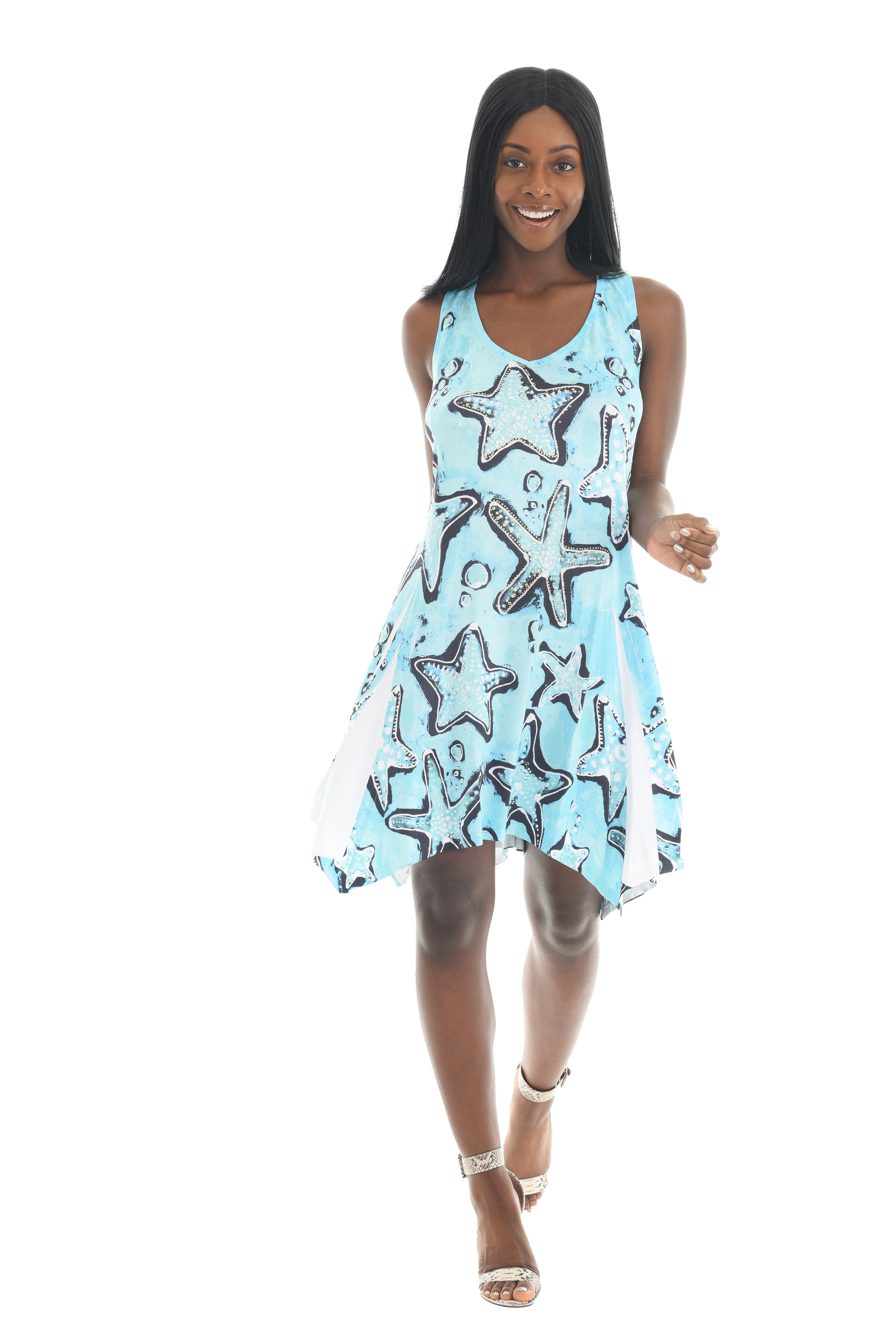 Starfish Sleeveless Short Dress - Shoreline Wear, Inc.