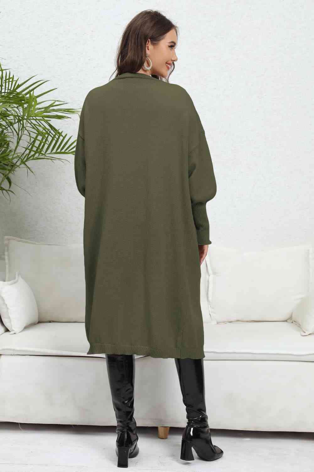 Open Front Dropped Shoulder Cardigan - Charming Charlie