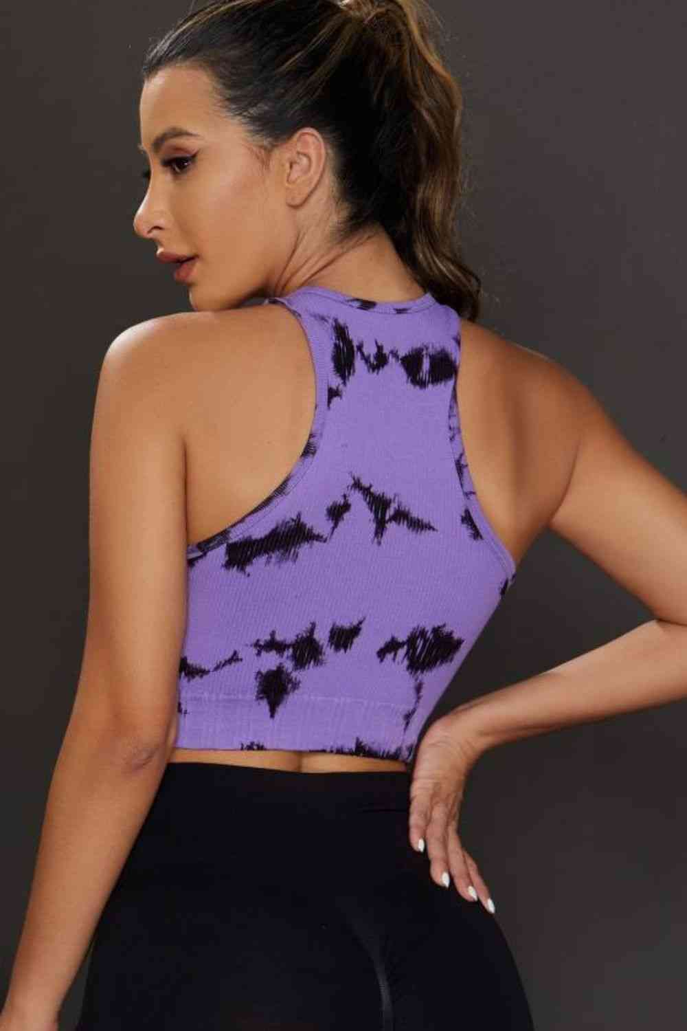Tie-dye Cropped Round Neck Tank Top - Charming Charlie
