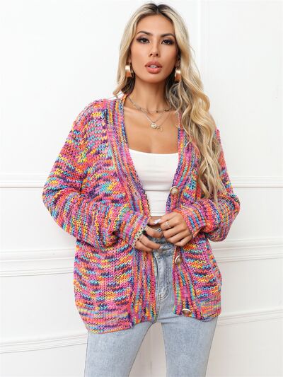 Button Up Dropped Shoulder Cardigan - Charming Charlie