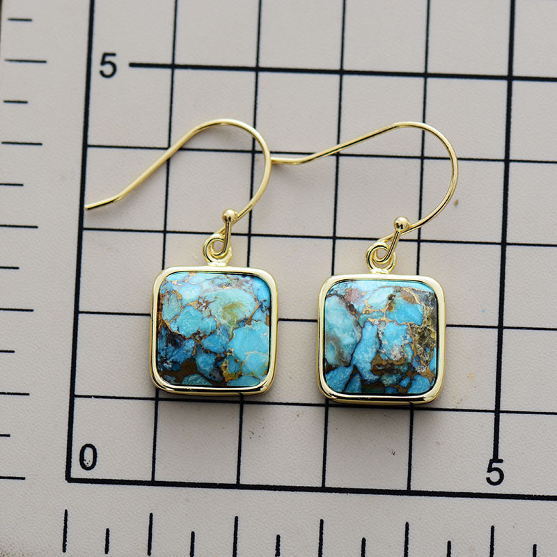 Square Copper Drop Earrings - Charming Charlie