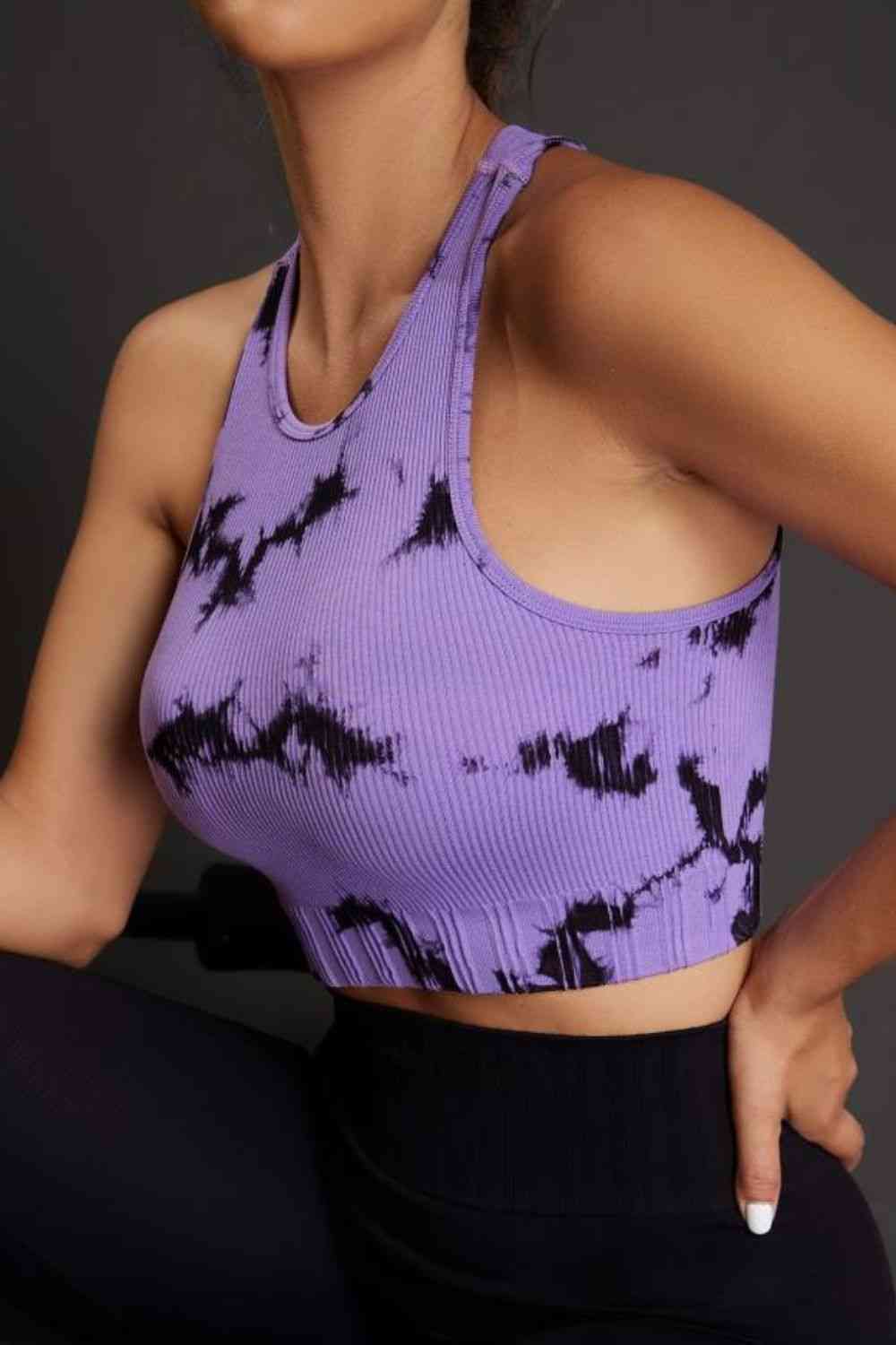Tie-dye Cropped Round Neck Tank Top - Charming Charlie