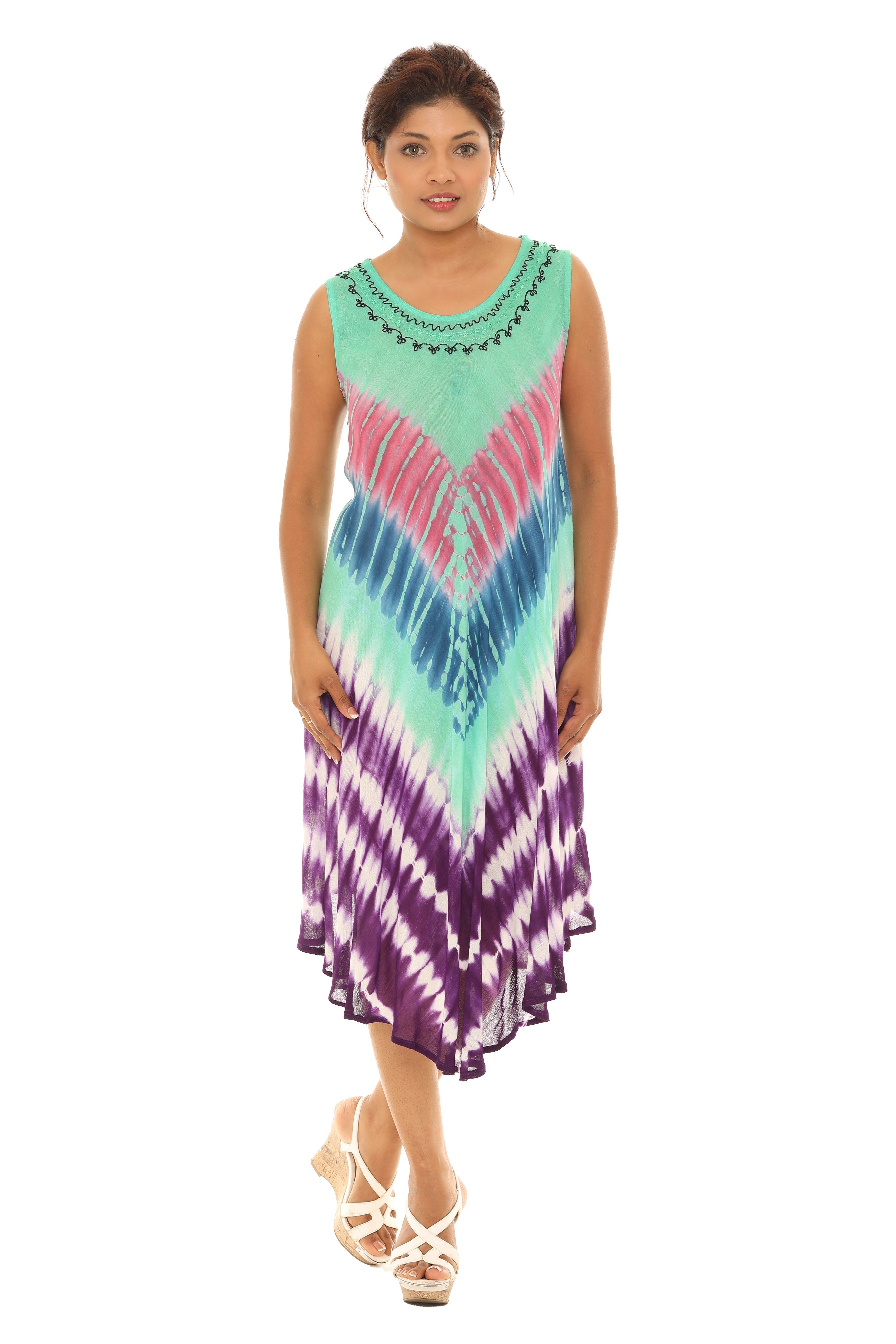 Tie Dye Rayon Sundress - Shoreline Wear, Inc.