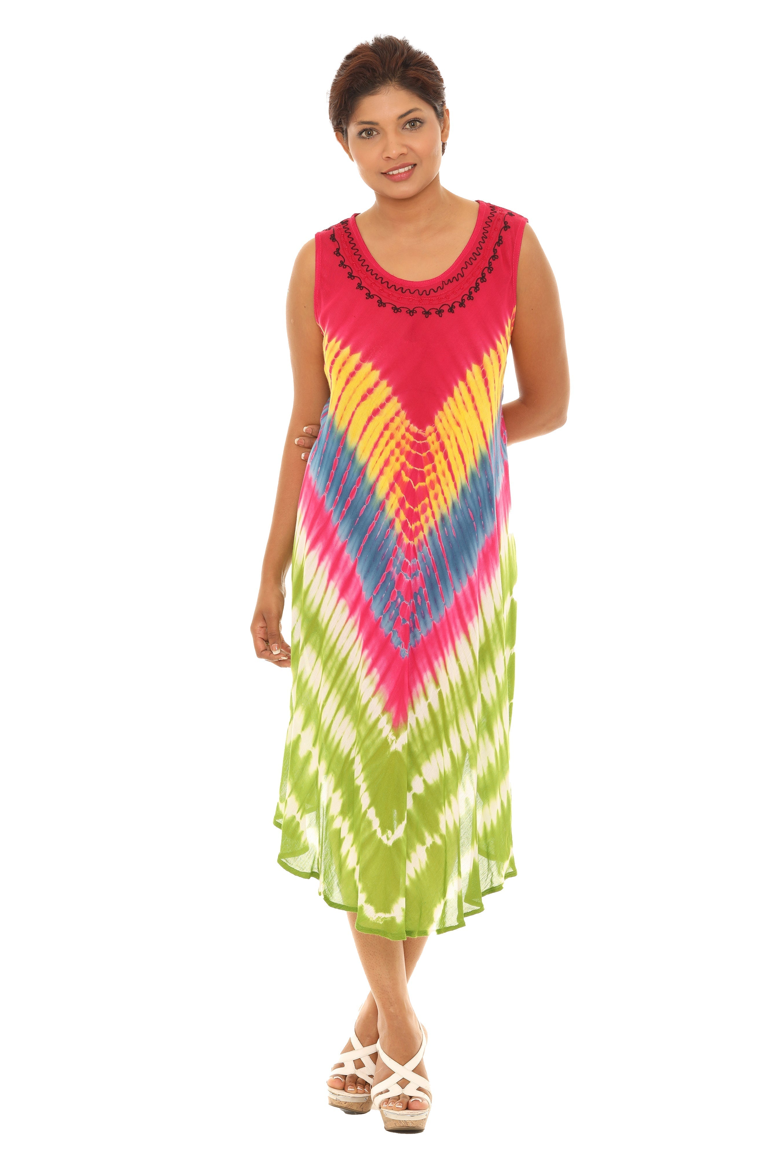 Tie Dye Rayon Sundress - Shoreline Wear, Inc.