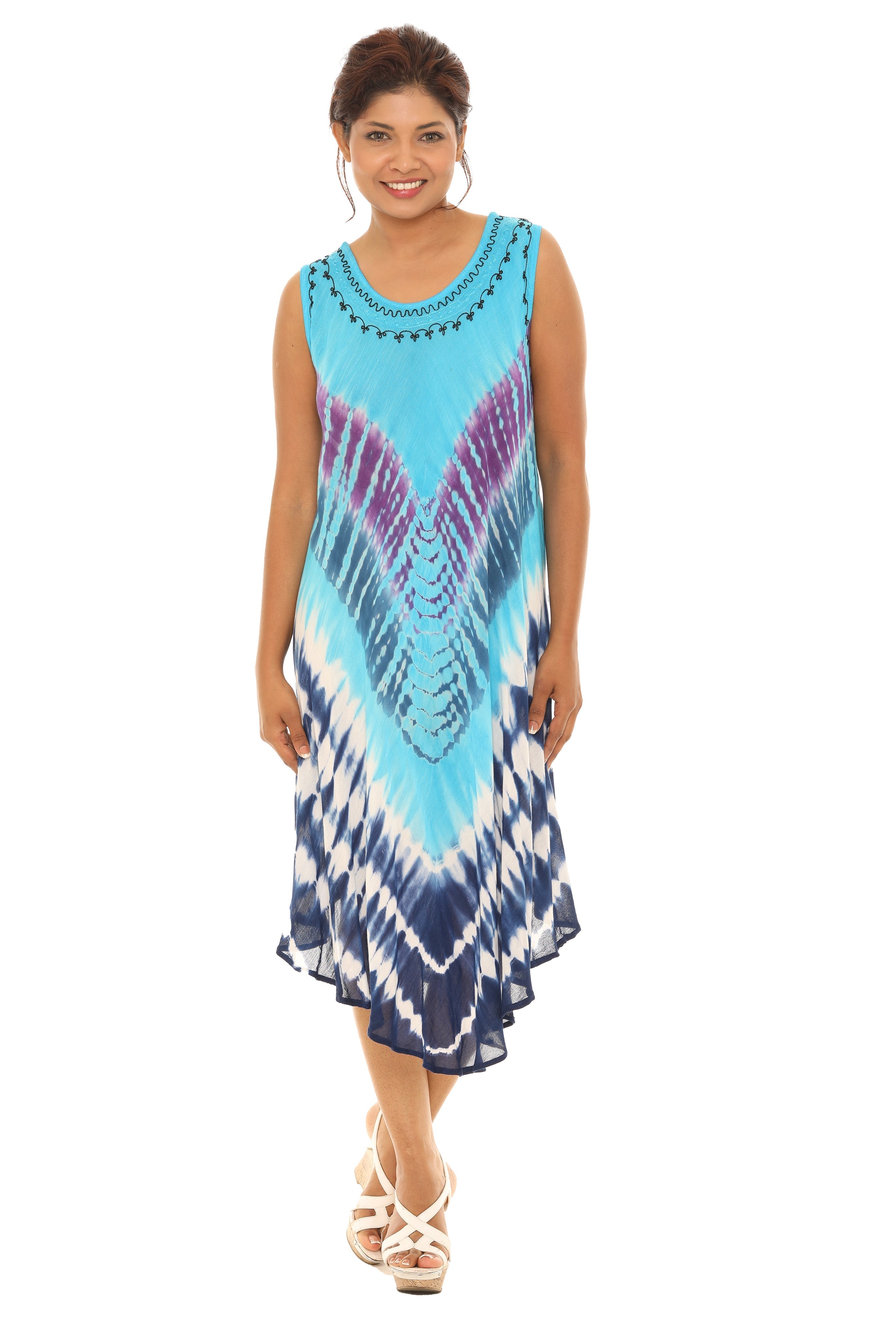 Tie Dye Rayon Sundress - Shoreline Wear, Inc.