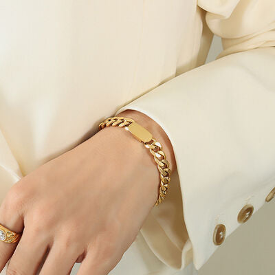 18K Gold-Plated Titanium Steel Bracelet - Charming Charlie