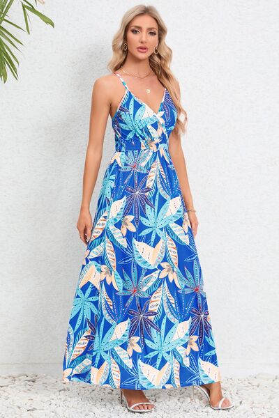 Printed Surplice Maxi Cami Dress - Charming Charlie