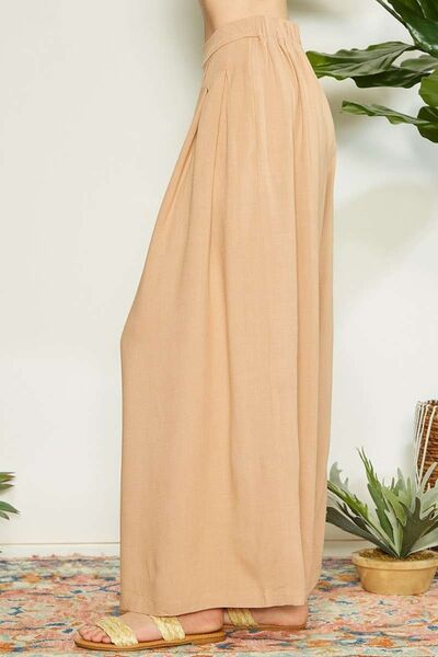 Mittoshop Wrap Pleating Detail Wide Leg Pants - Charming Charlie