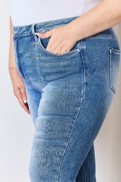 RISEN Full Size High Rise Ankle Flare Jeans - Charming Charlie