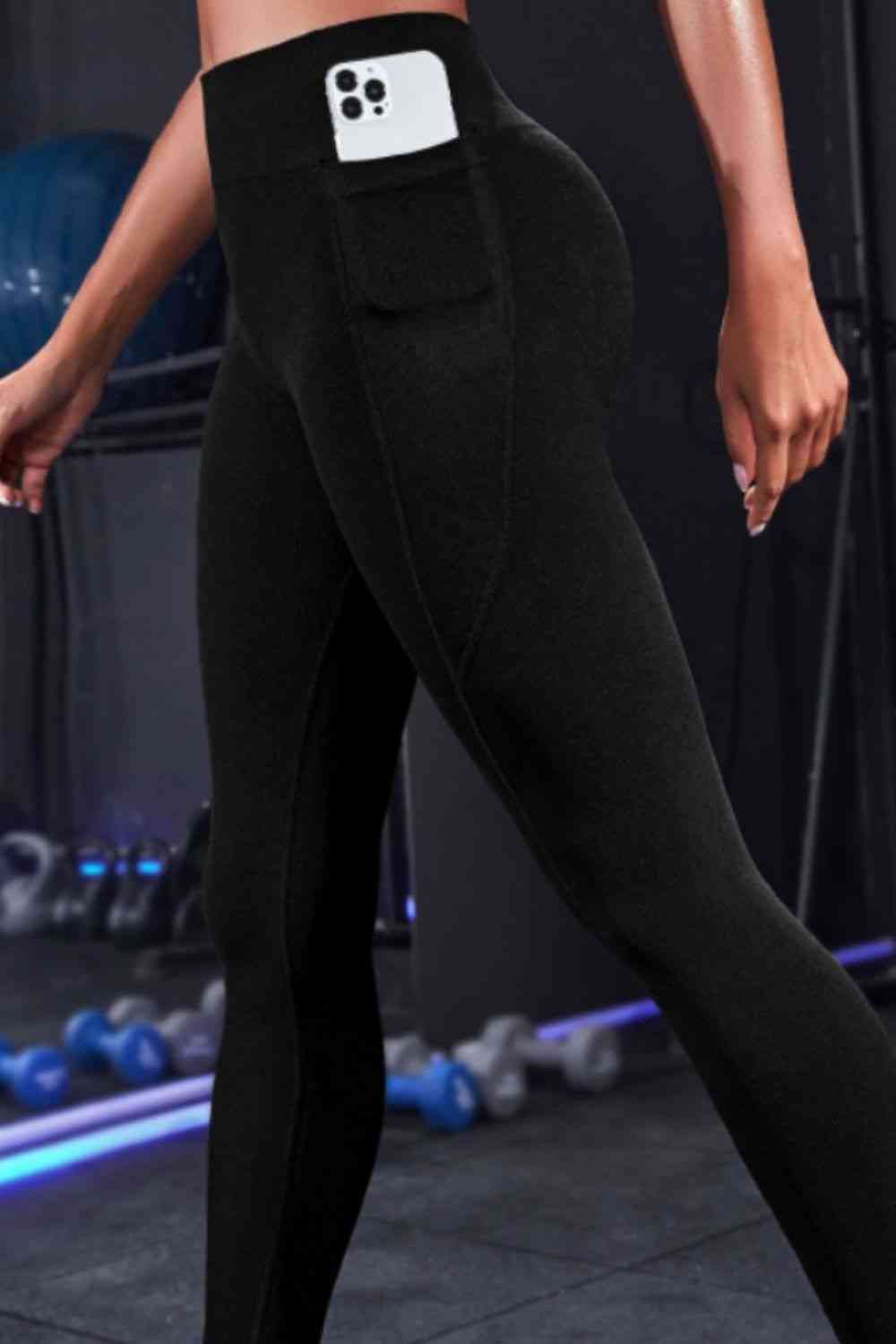 Wide Waistband Sports Leggings - Charming Charlie