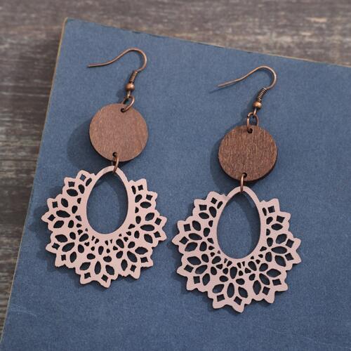 Geometric Cutout Dangle Earrings - Charming Charlie