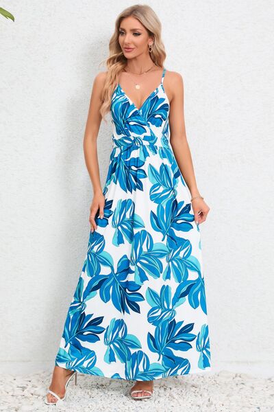 Printed Surplice Maxi Cami Dress - Charming Charlie