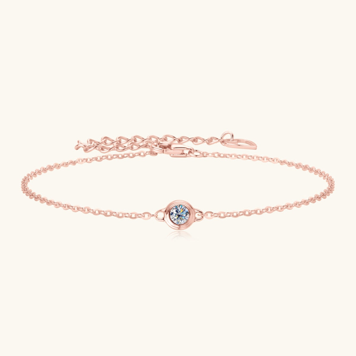 Inlaid Moissanite 925 Sterling Silver Bracelet - Charming Charlie