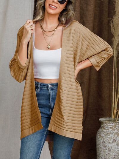 Striped Open Front Knit Cardigan - Charming Charlie