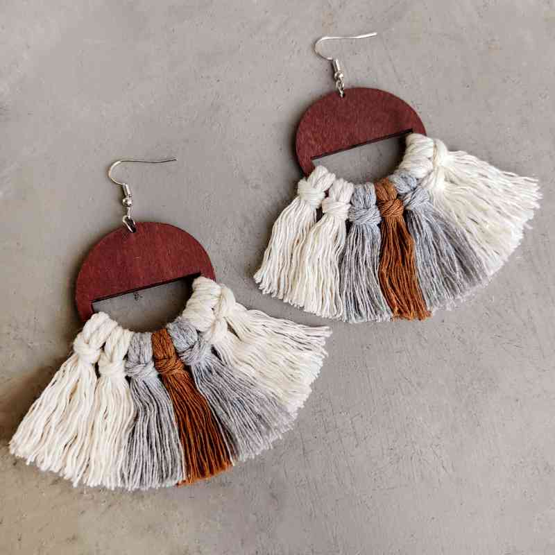 Tassel Detail Drop Earrings - Charming Charlie