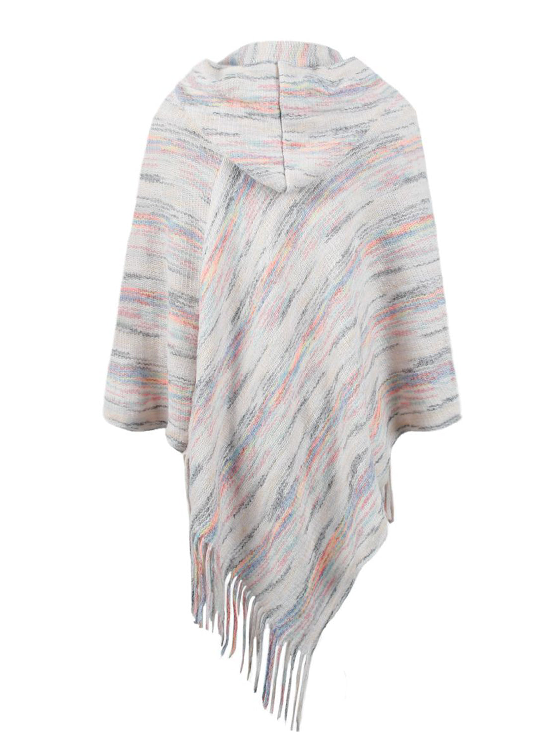 Fringe Hem Hooded Poncho - Charming Charlie