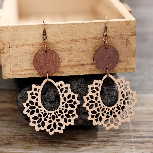 Geometric Cutout Dangle Earrings - Charming Charlie