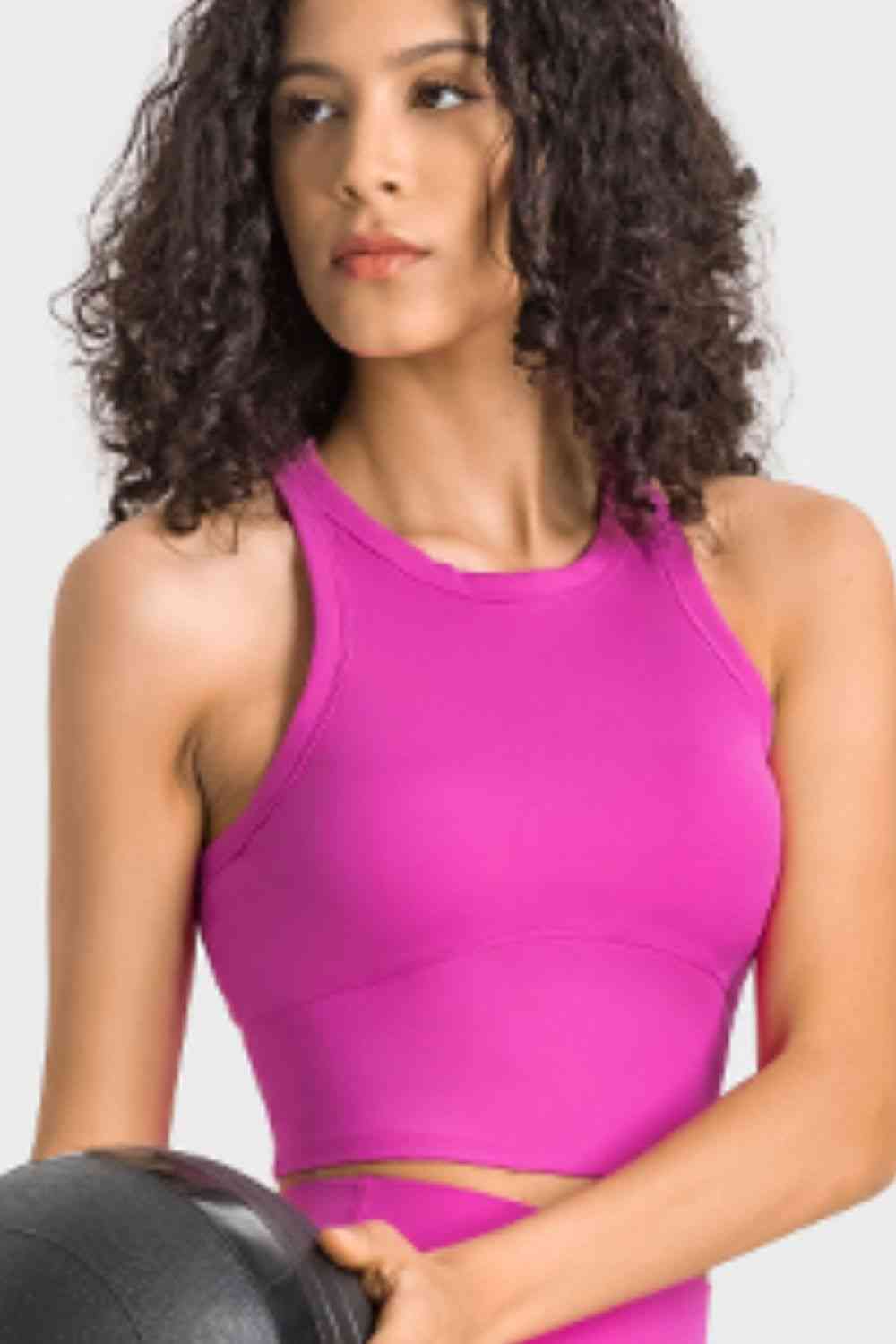 Racerback Cropped Sports Tank - Charming Charlie