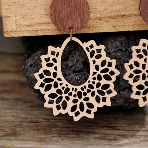 Geometric Cutout Dangle Earrings - Charming Charlie