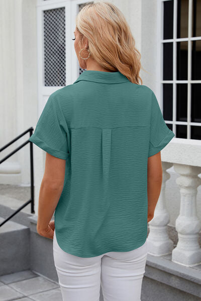 Button Up Short Sleeve Shirt - Charming Charlie