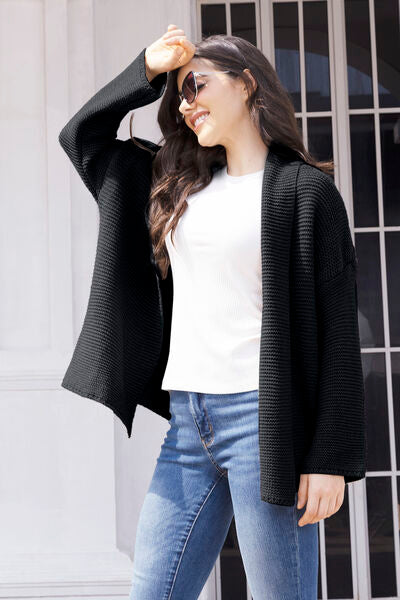 Tied Open Front Long Sleeve Cardigan - Charming Charlie