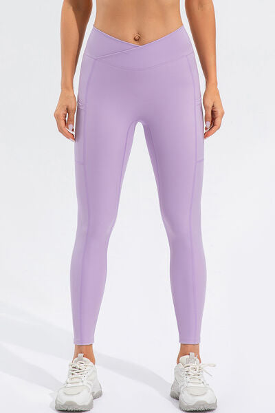 High Waist Active Leggings with Pockets - Charming Charlie