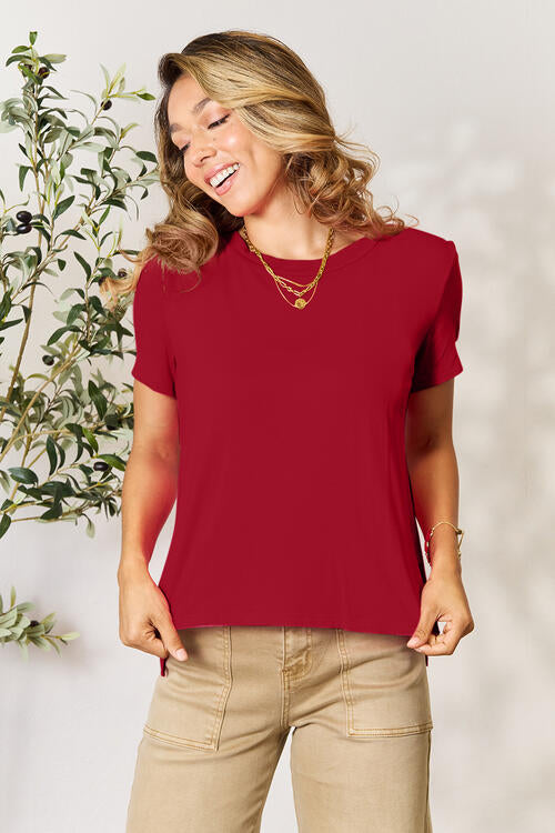 Basic Bae Full Size Round Neck Short Sleeve T-Shirt - Charming Charlie