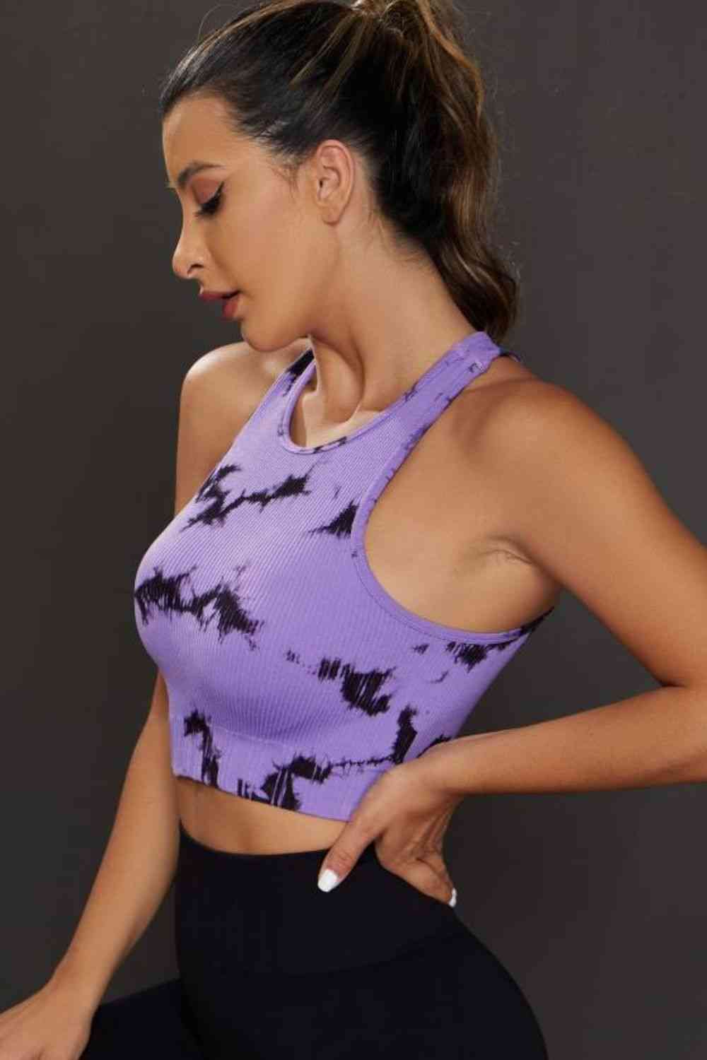 Tie-dye Cropped Round Neck Tank Top - Charming Charlie