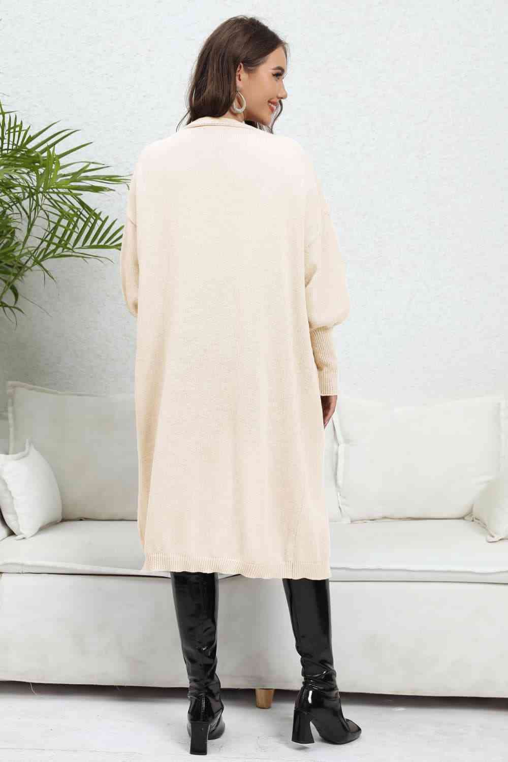 Open Front Dropped Shoulder Cardigan - Charming Charlie