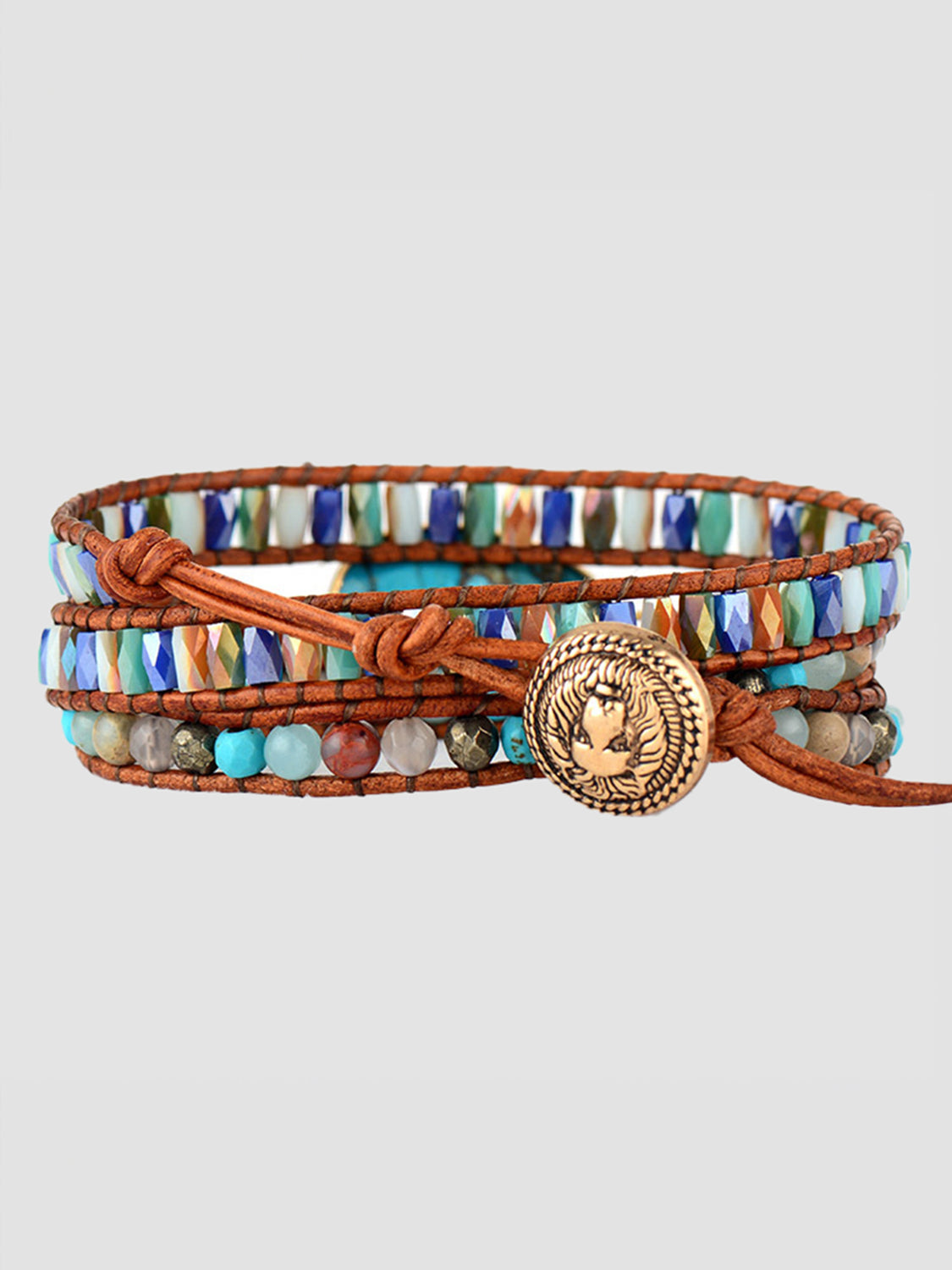 Triple-Layer Natural Stone Bracelet - Charming Charlie