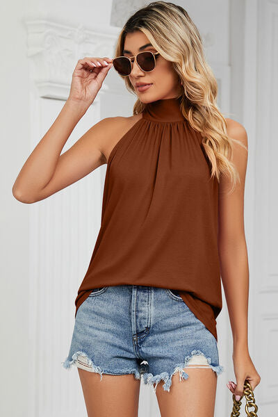 Tied Grecian Neck Tank - Charming Charlie