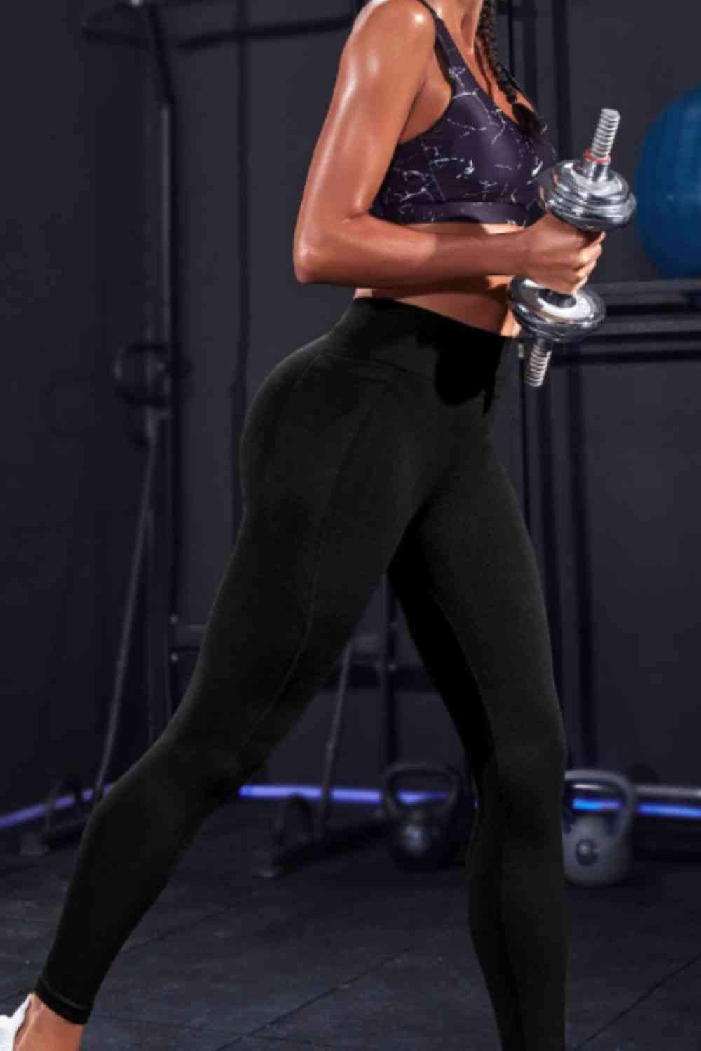 Wide Waistband Sports Leggings - Charming Charlie