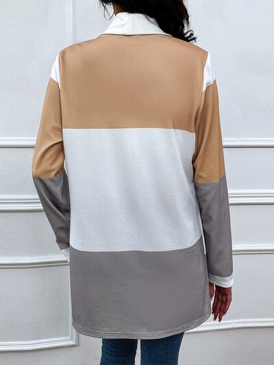 Color Block Open Front Cardigan - Charming Charlie