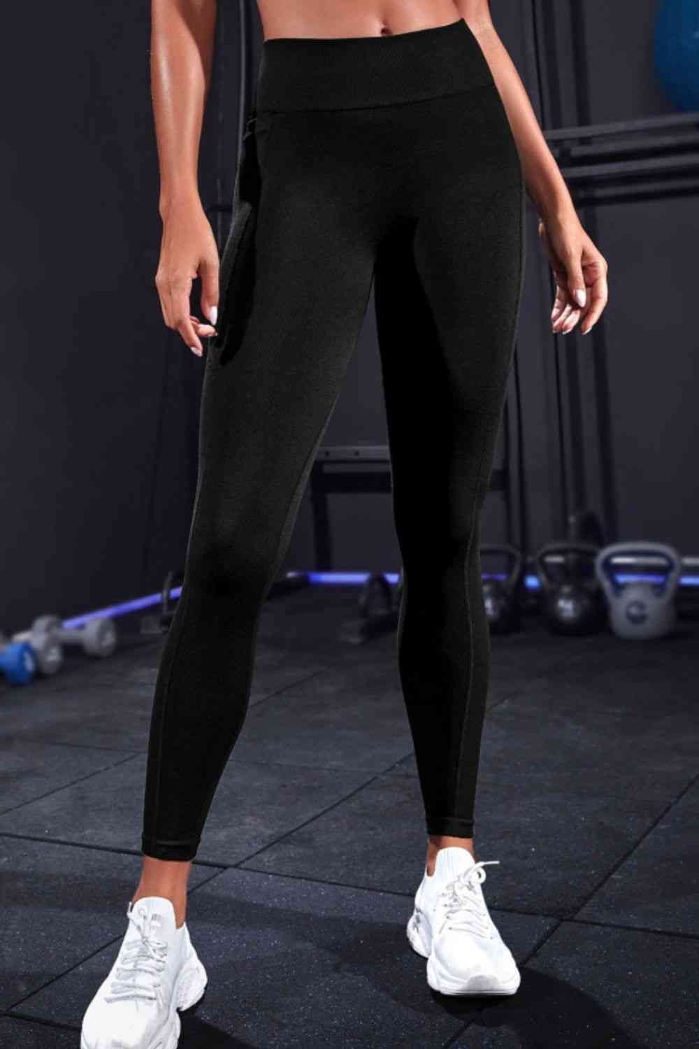 Wide Waistband Sports Leggings - Charming Charlie