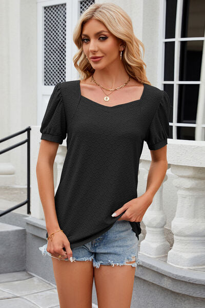 Eyelet Short Sleeve T-Shirt - Charming Charlie